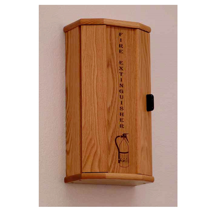 Wooden Mallet Fire Extinguisher Cabinet with engraved Front Panel Model  FEC20